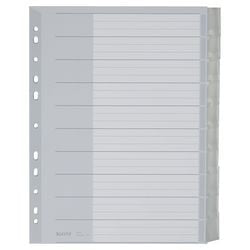 Blanco tabbladen leitz 4370 grijs pp (polypropeen)