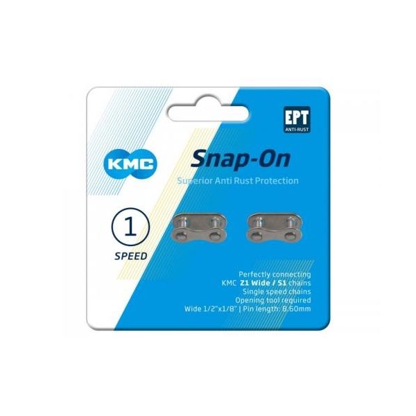 KMC Kettingschakel - Snap-on - 1 8 - 8,60mm - Zilver