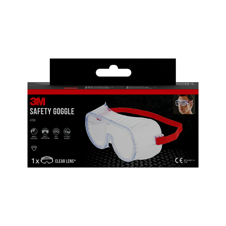 3m 1061645 - clear impact safety goggle | 3 stuks