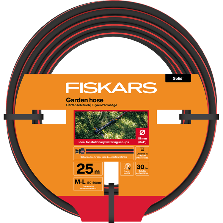 Fiskars 1074445 - solid tuinslang 25m 19mm 3 4” | 1 stuks