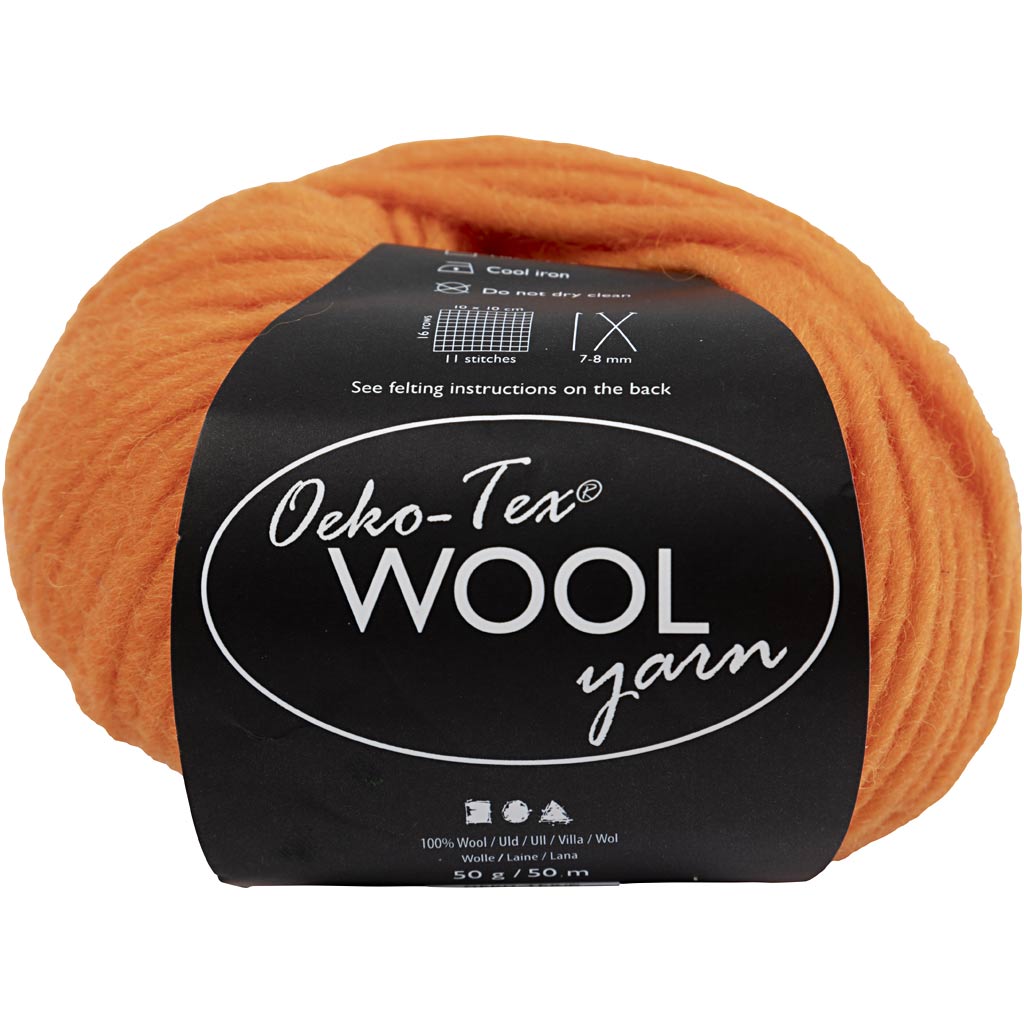Creativ company wolgaren, l: 50 m, oranje, 50 gr 1 bol