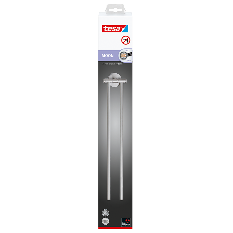 Tesa 1061427 - moon 2arm handdoekhouder | 1 stuks