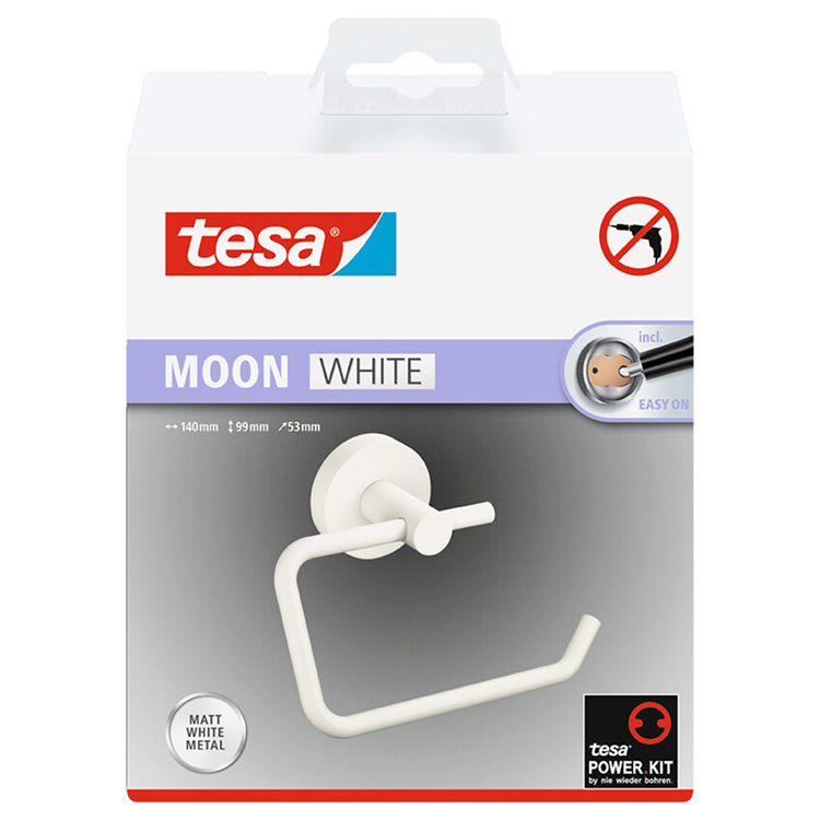 Tesa 1073534 - moon white toiletrol houder zonder deksel wit | 1 stuks