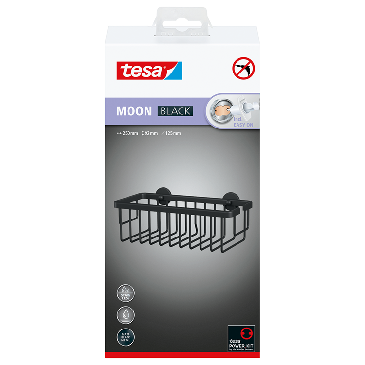 Tesa 1072286 - moon black doucherek enkel zwart | 1 stuks
