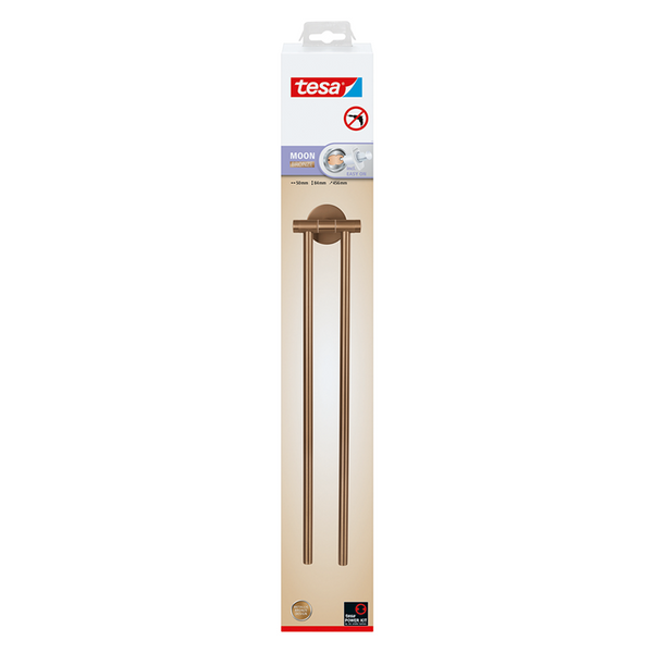 Tesa 1072313 - moon brons handdoekhouder 2-armig | 2 stuks