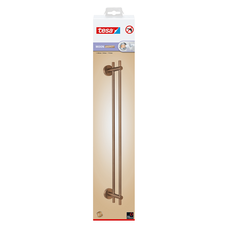 Tesa 1072316 - moon brons handdoek rek dubbel | 2 stuks