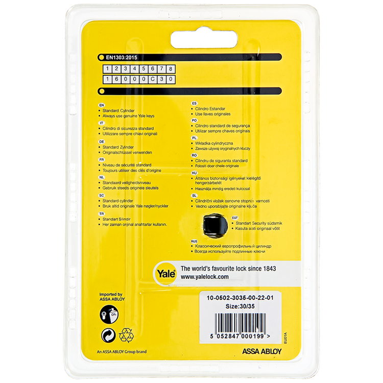 Yale 1060546 - profielcilinder 500 mv 65mm(30 35) | 5 stuks