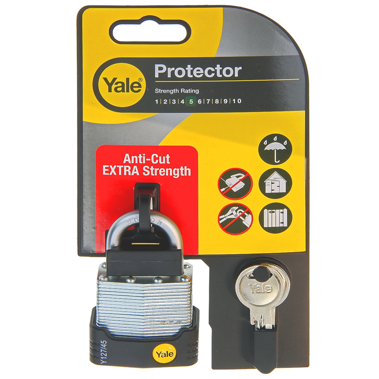 Yale 1060490 - hangslot protector 45mm gelamineerd | 3 stuks