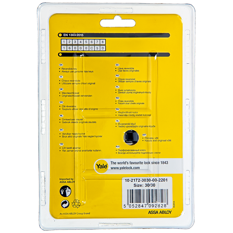 Yale 1060525 - profielcilinder 2100 mv 60mm(30 30) | 5 stuks