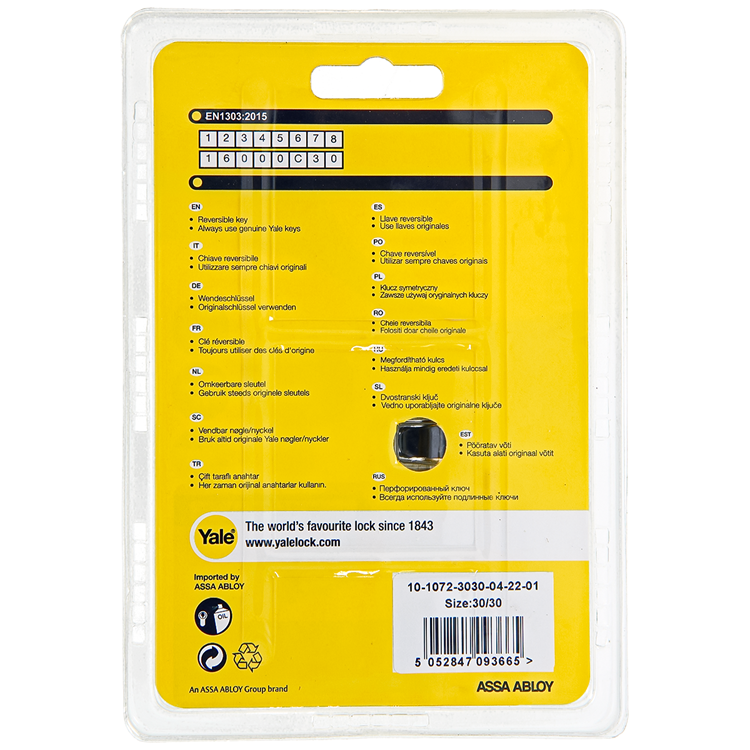 Yale 1060533 - profielcilinder 1000 mv 60mm(30 30) | 5 stuks