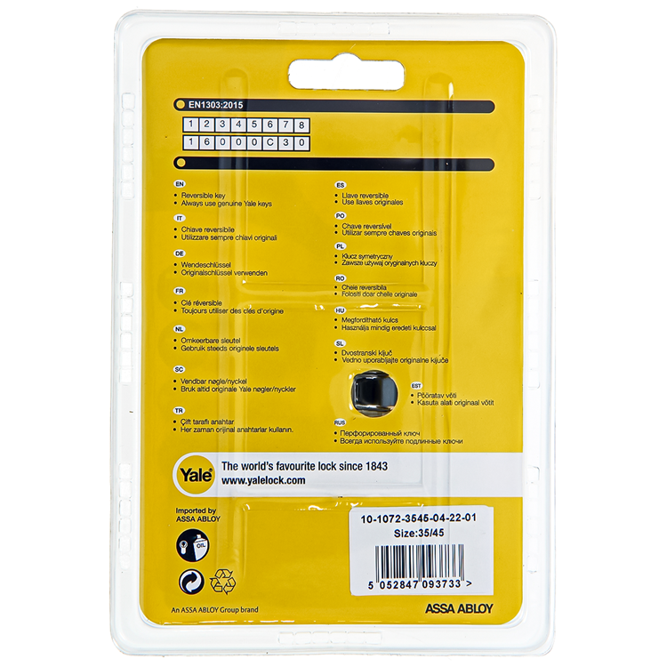 Yale 1060540 - profielcilinder 1000 mv 80mm(35 45) | 5 stuks