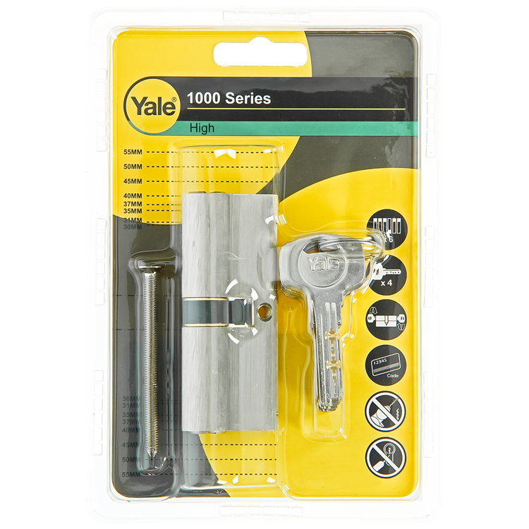 Yale 1060542 - profielcilinder 1000 mv 80mm(40 40) | 5 stuks
