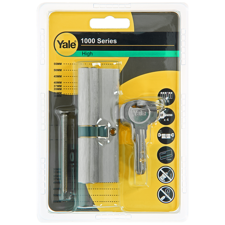 Yale 1060543 - profielcilinder 1000 mv 90mm(40 50) | 5 stuks
