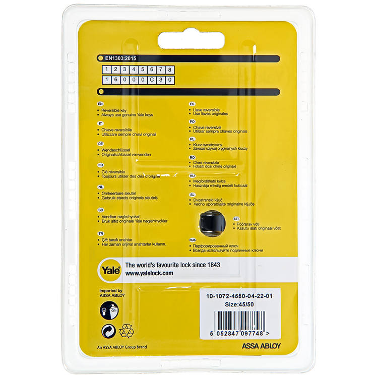 Yale 1060544 - profielcilinder 1000 mv 95mm(45 50) | 5 stuks
