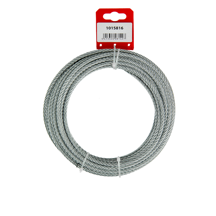 Mack 1015816 - verzinkte staalkabel 6x19 10m 5mm wll 250 kg din en 12385-4 | 5 stuks