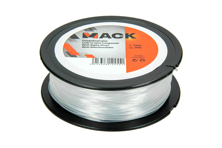 Mack 1014886 - etalagedraad nylon haspel 1mm 50m | 10 stuks