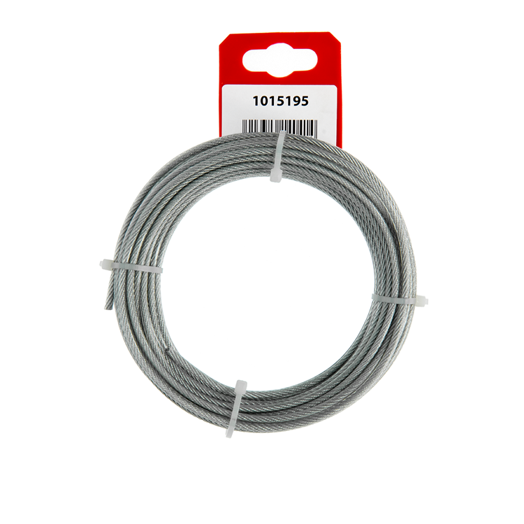 Mack 1015195 - staalkabel pvc mantel 6x7 10m 2-3mm wll 45 kg din en12385-4 | 5 stuks