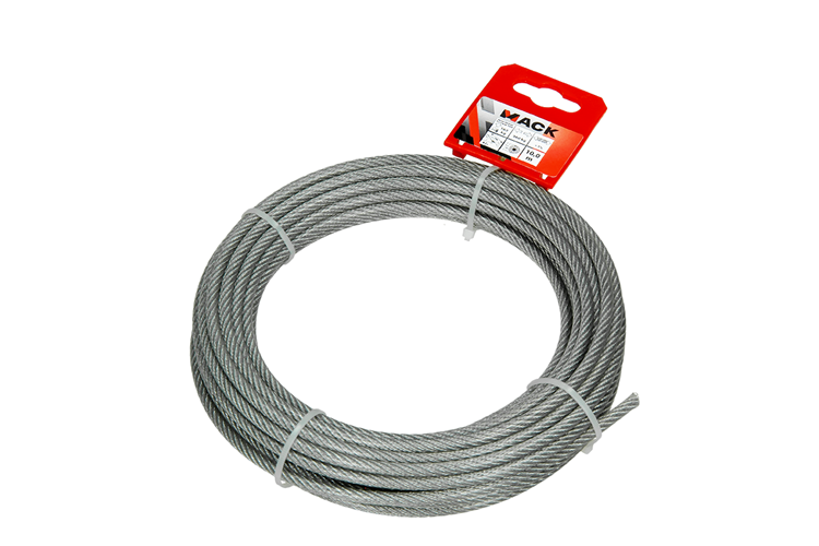 Mack 1015197 - staalkabel pvc mantel 6x7 10m 4-5mm wll 170kg din en12385-4 | 5 stuks