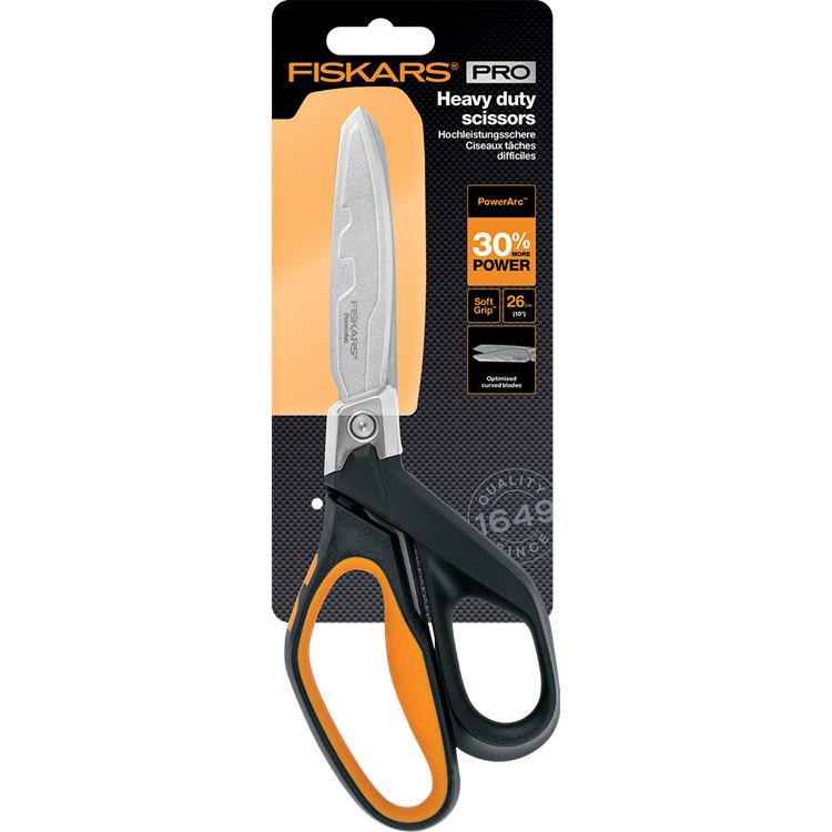 Fiskars powerarc heavy-duty schaar 26 cm zilver