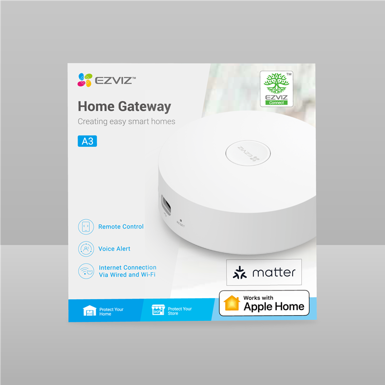 Ezviz a3-r200 - smart home gateway - matter apple homekit - wifi ethernet - hub voor sensoren