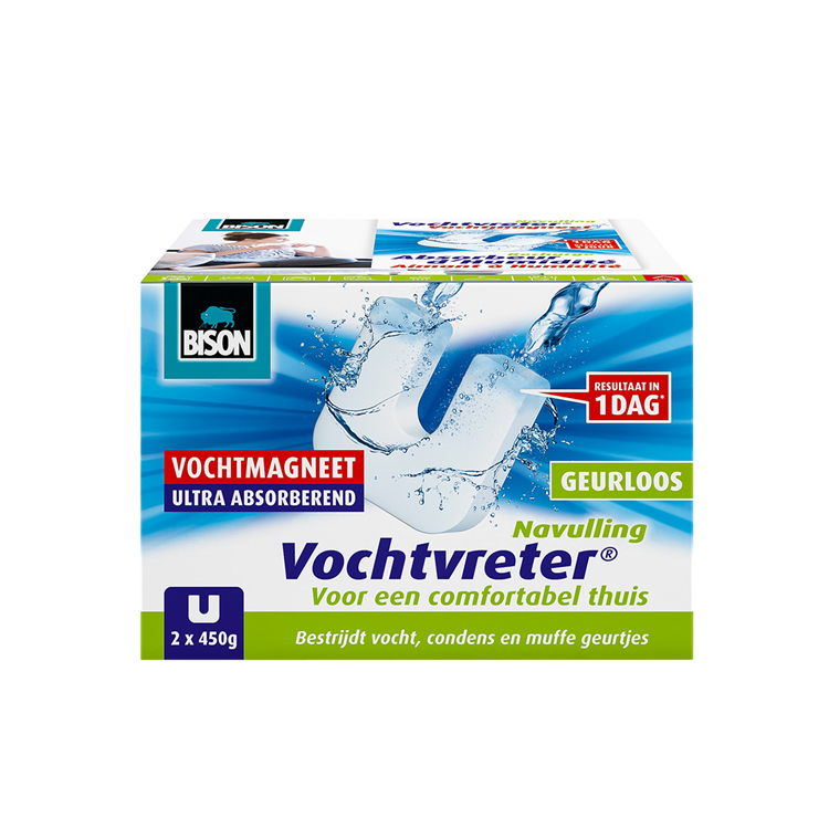 Bison vochtvreter vochtmagneet navulling neutraal duopack - 2 stuks