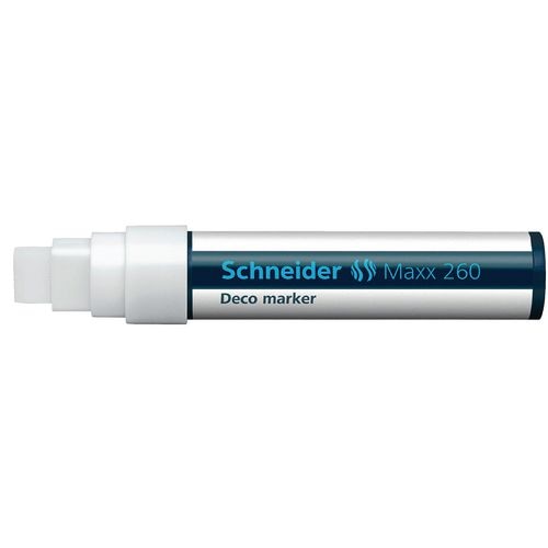 Deco marker schneider maxx 260 afveegbaar wit