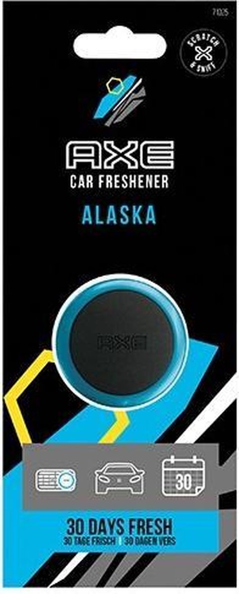 Axe luchtverfrisser mini vent - alaska 3 cm zwart blauw