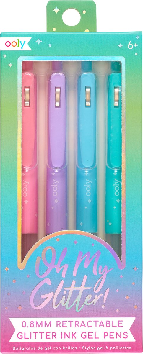 Ooly - oh my glitter - 4 glitter gelpennen