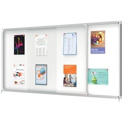 Vitrine schuifdeuren nobo 27x a4 207x107,6x6cm