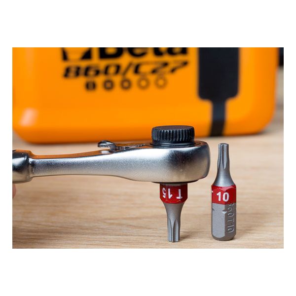 Beta Ratelsleutel Tools 860 C27 met schroefbitset 27 delig in doos