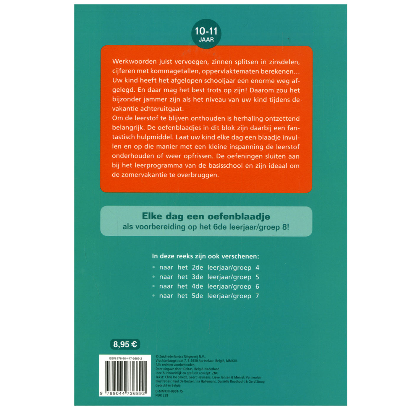 Deltas vakantie oefenblaadjes naar groep 8