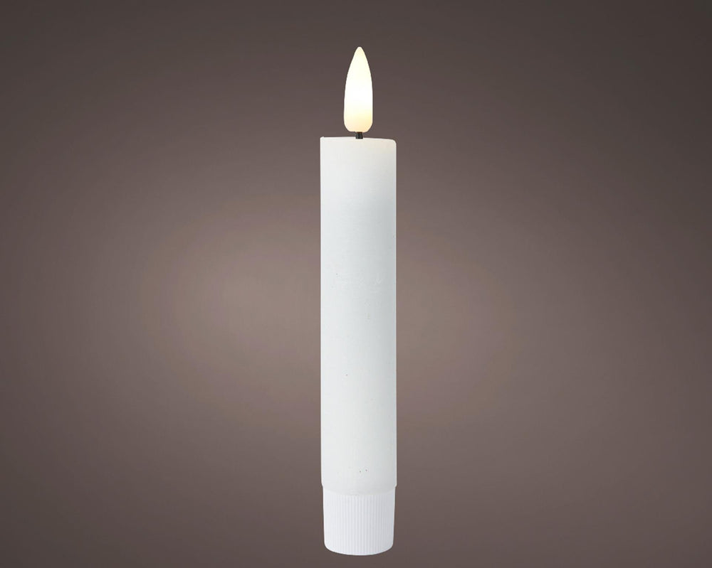 Lumineo dinerkaarsset led vlam 16cm wit 2-delig