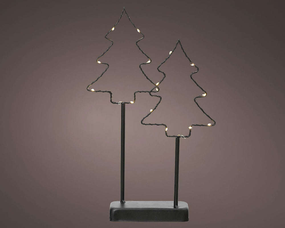 Lumineo kerstbomen led op standaard metaal h35cm