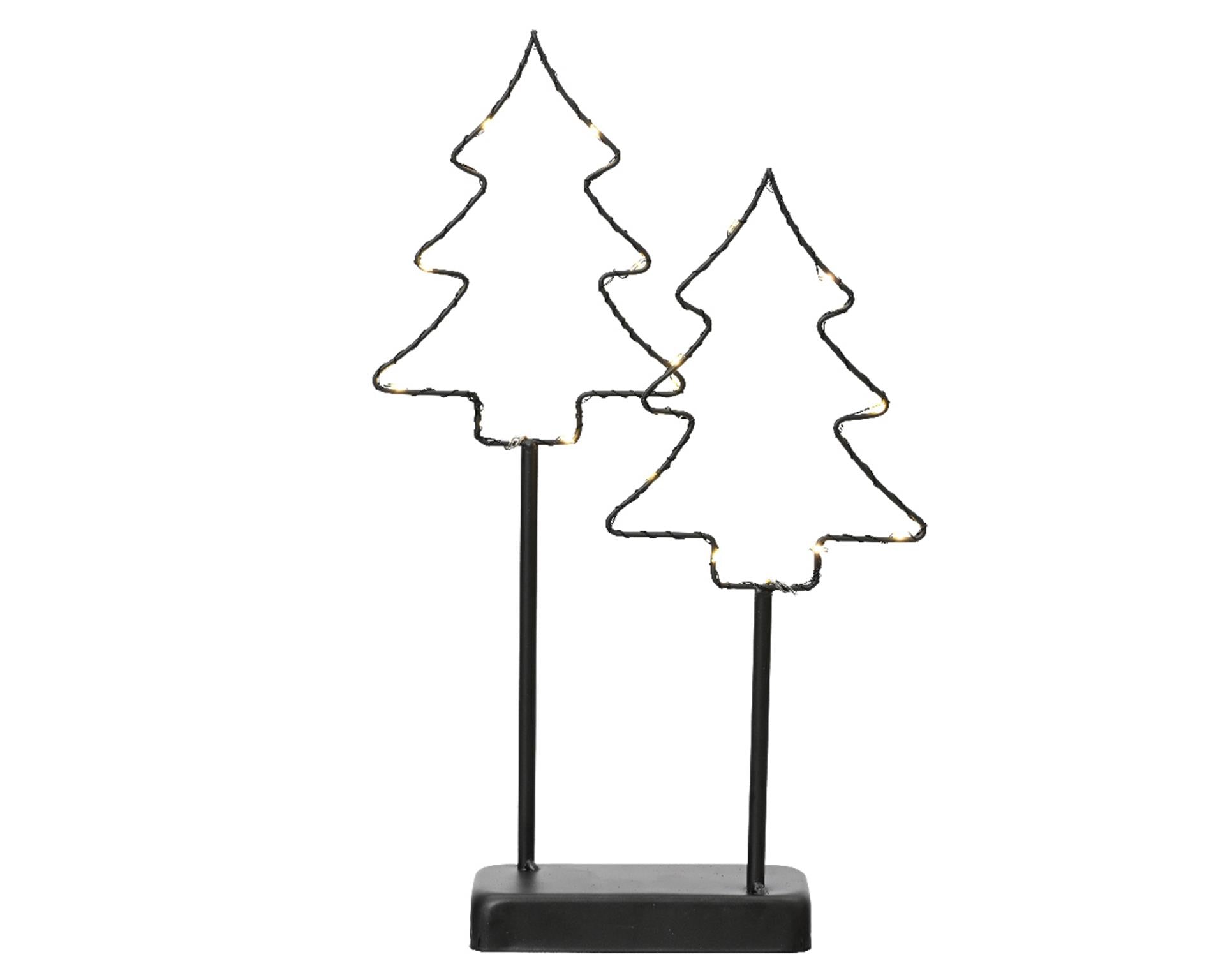 Lumineo kerstbomen led op standaard metaal h35cm