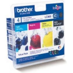 Inkjetcartridge brother lc980bndl zwart cyaan magenta geel