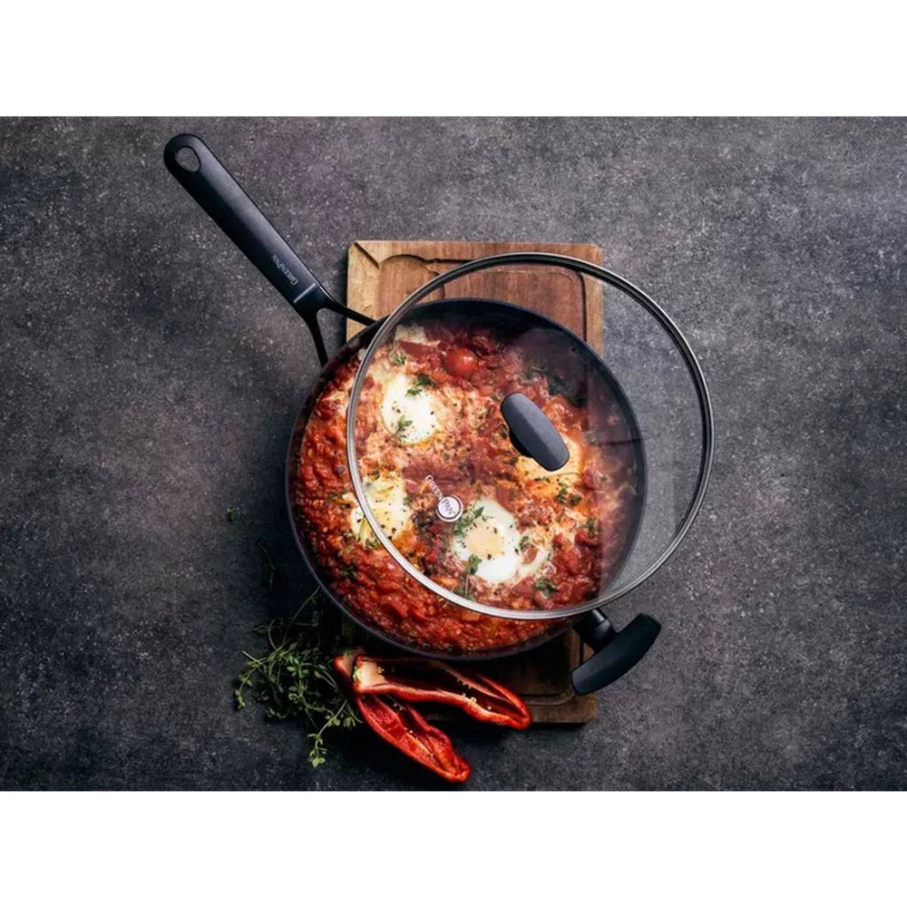 Greenpan smart collection keramische stoofpan met deksel 28 cm zwart