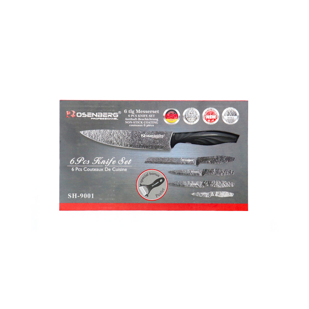 Basis Rosenberg Messenset 6-delig Zwart Wit