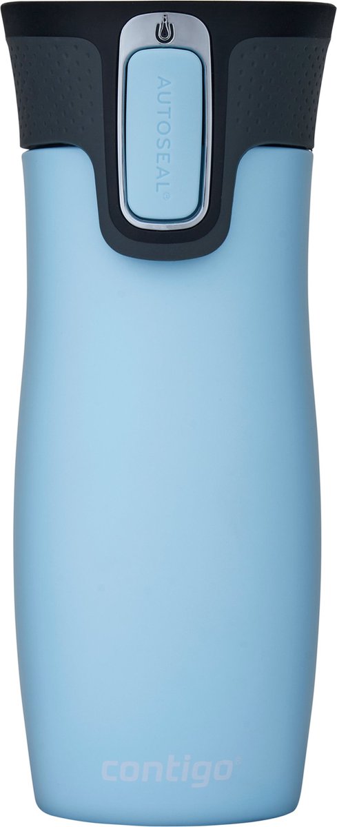 Contigo west loop autoseal thermosbeker, roestvrijstalen isoleerbeker, koffiebeker-to-go, bpa-vrij, lekvrije beker-to-go met easy-clean-deksel, houdt tot 5 uur warm, 470 ml | iced aqua