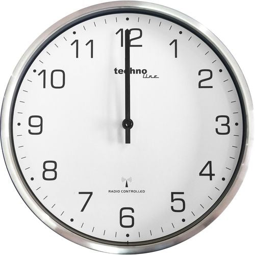 Wandklok technoline wt8900 roestvrijstaal glas 33cm zilver