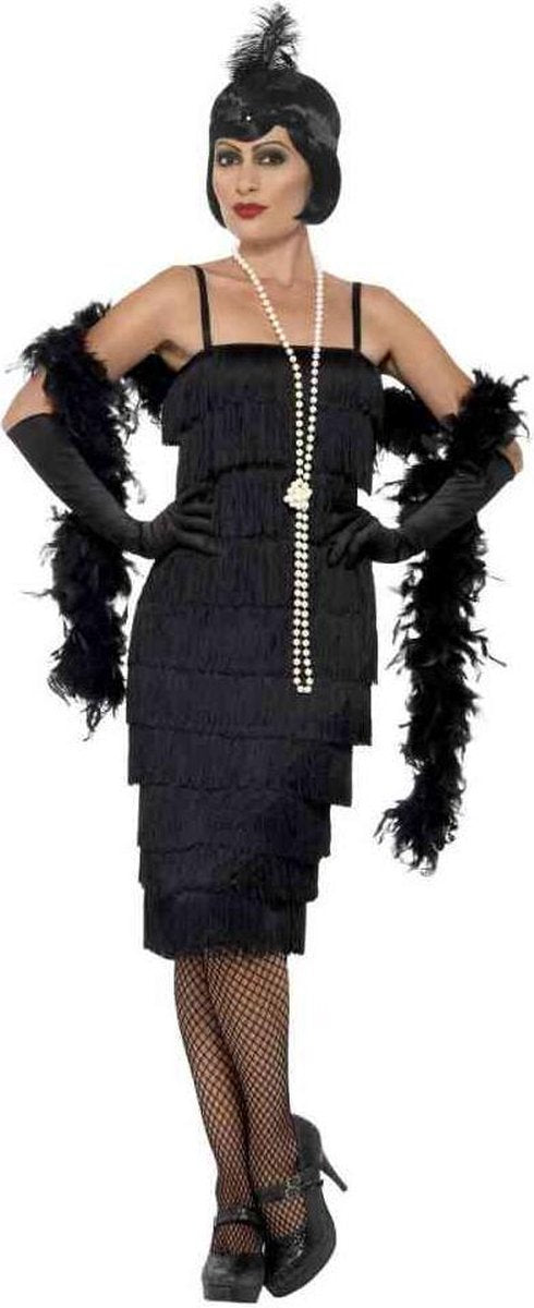 Smiffys - flapper kostuum - xl - zwart