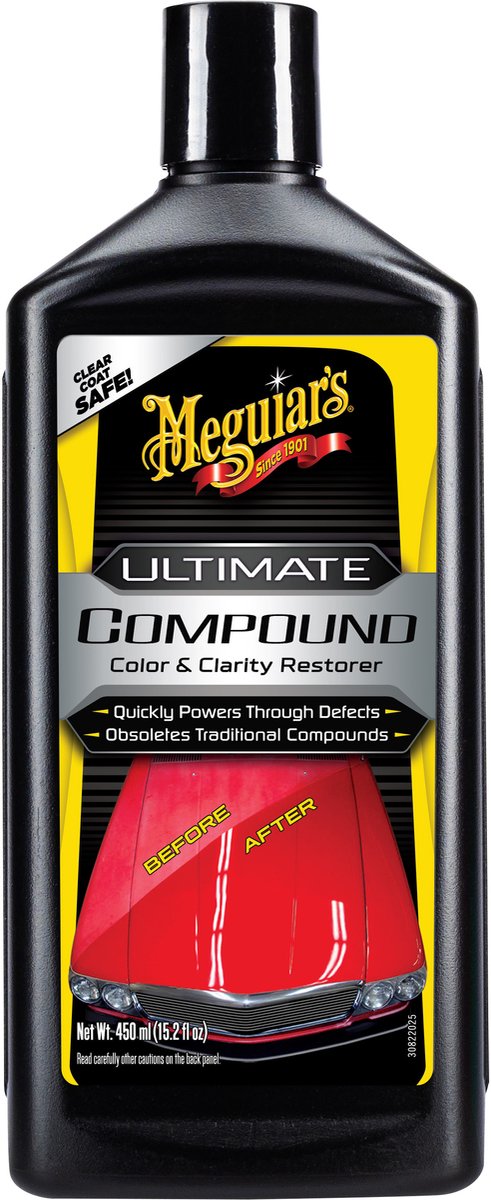 Meguiar's ultimate compound - krassen verwijderen auto - autolak herstellen - 450 ml