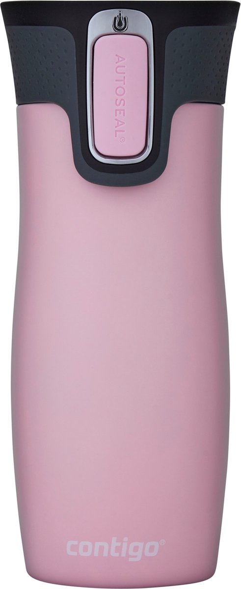 Contigo west loop autoseal thermosbeker, roestvrijstalen isoleerbeker, koffiebeker-to-go, bpa-vrij, lekvrije beker-to-go met easy-clean-deksel, houdt tot 5 uur warm, 470 ml | millenial pink