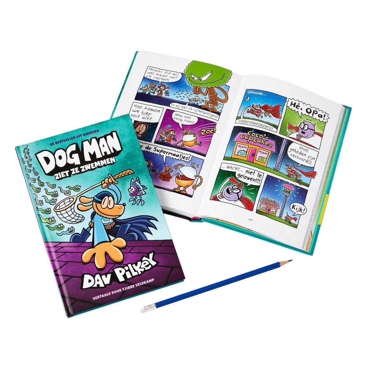 Basisboek Dog Man Deel 8 Dog Man Ziet Ze Zwemmen