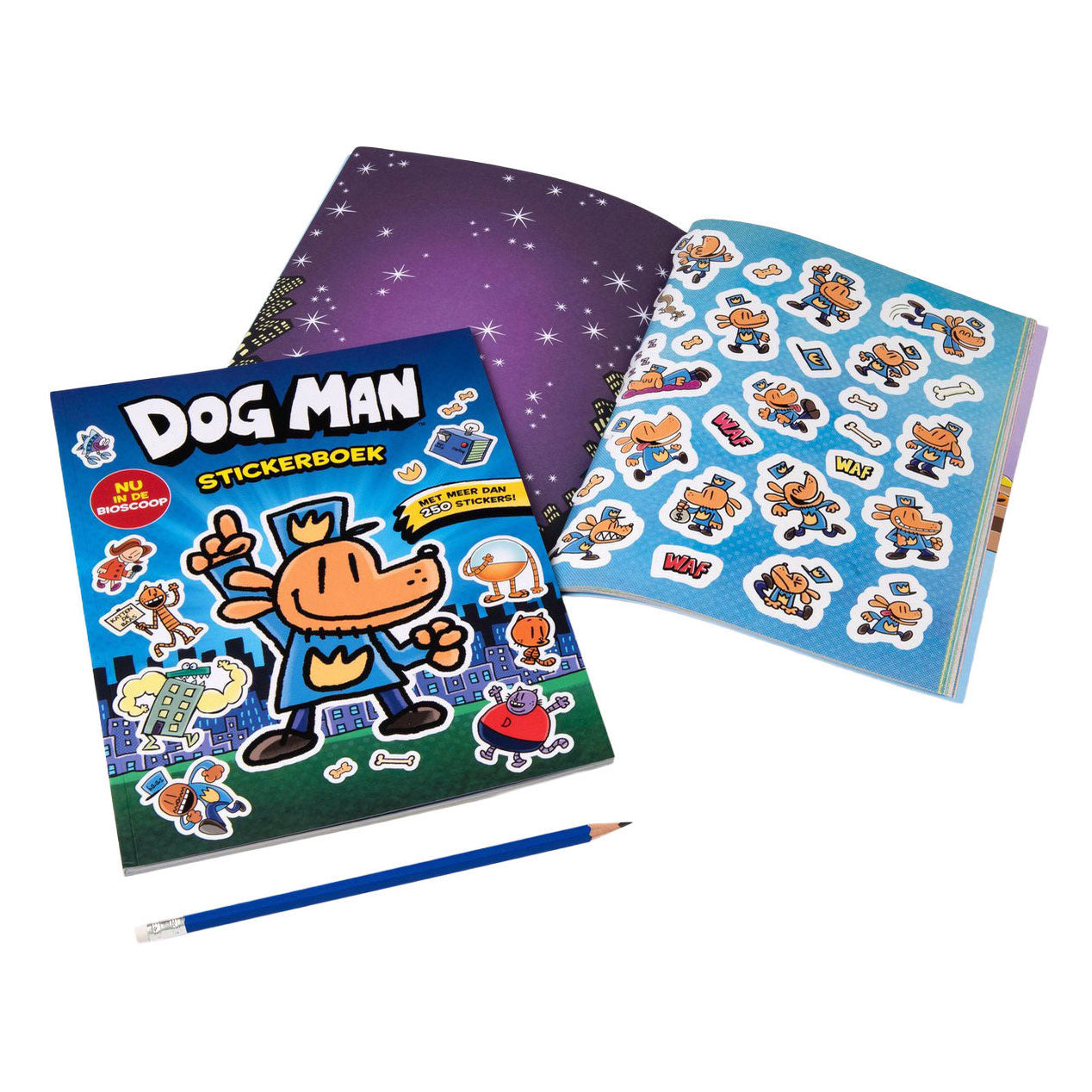 Boek hond man stickerboek
