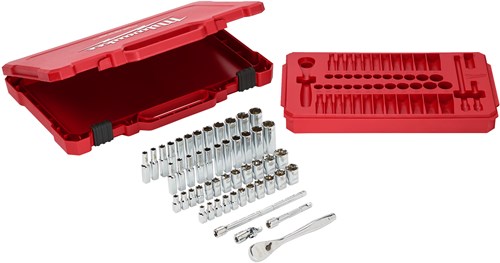 Milwaukee accessoires 1 4” ratel en doppenset | metrisch | 50-delig - 4932464944