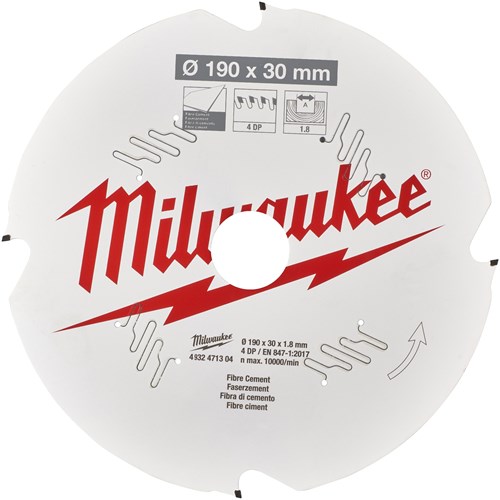 Milwaukee accessoires cirkelzaagblad p fc 190x30x1,8x4d - 4932471304