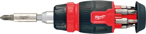 Milwaukee accessoires schroevendraaier multi-bit 8 in 1 ratelend compact - 4932480581