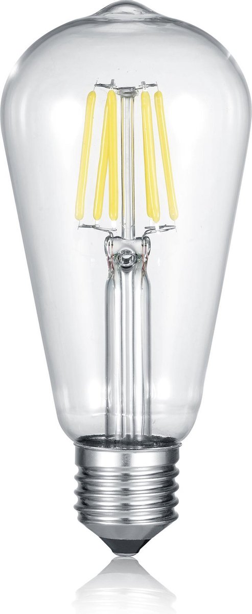 Trio kolben - lichtbronnen - transparant helder - e27 - 6w - 2700k - 600lm