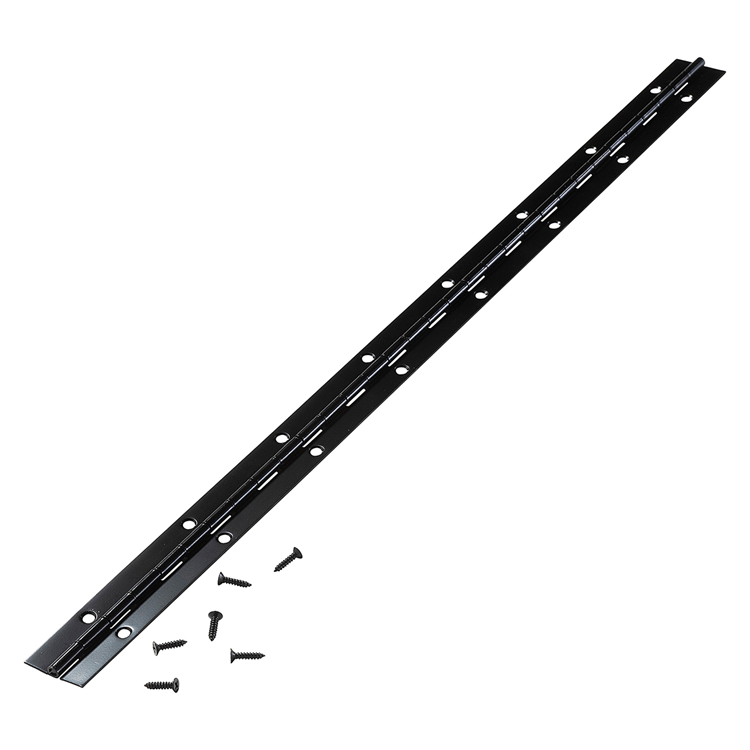 Mack 1071201 - piano scharnier zwart l 48 cm x 28 mm | 6 stuks