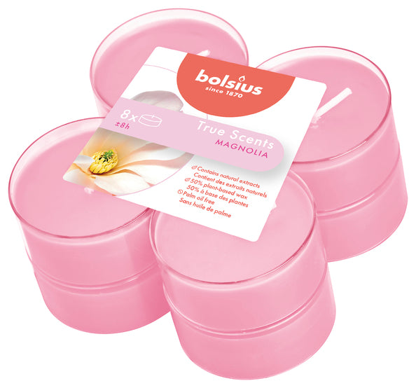 Bolsius maxilichten true scents magnolia ø58x24 mm 8 uur (6x 8 stuks)